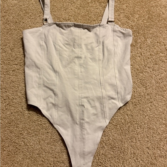 H&M Light Gray Bodysuit - Picture 1 of 7